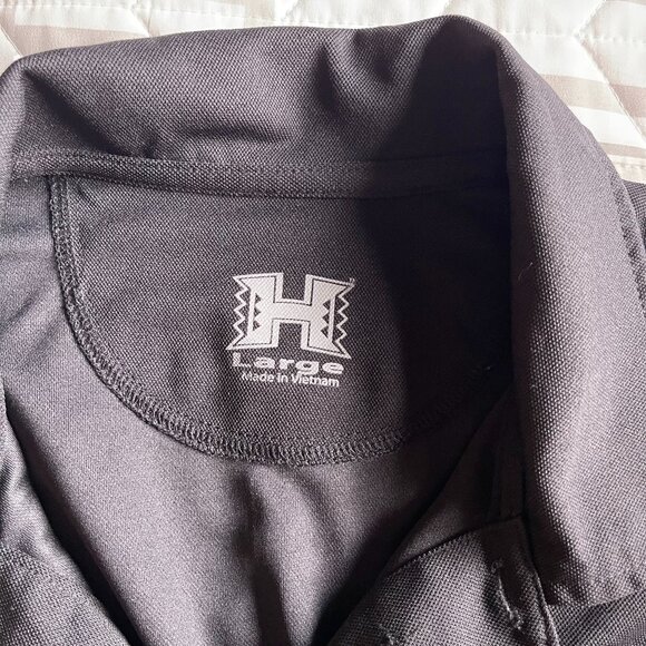 University of Hawaii Warriors, Black Polo Shirt, Dri-Tech, Size Large - Picture 3 of 5